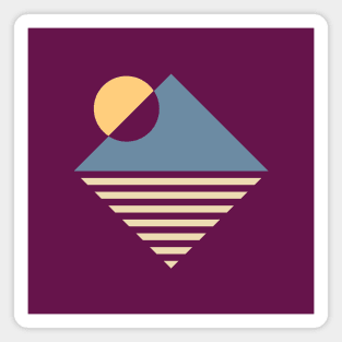 90s Mountain Sunset Lines Magnet